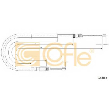 Трос стояночной тормозной системы COFLE 92.10.6684 / 10.6684