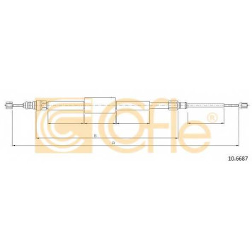 Трос стояночной тормозной системы COFLE 92.10.6687 / 10.6687