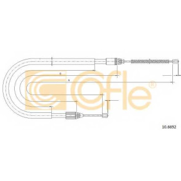 Трос стояночной тормозной системы COFLE 92.10.6692 / 10.6692