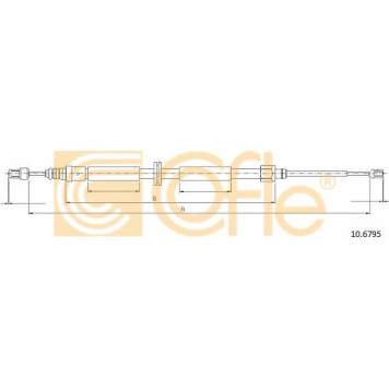 Трос стояночной тормозной системы COFLE 92.10.6795 / 10.6795