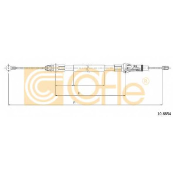 Трос стояночной тормозной системы COFLE 92.10.6854 / 10.6854