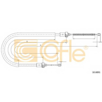 Трос стояночной тормозной системы COFLE 92.10.6891 / 10.6891