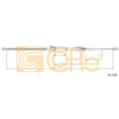 Трос стояночной тормозной системы COFLE 92.10.7140 / 10.7140