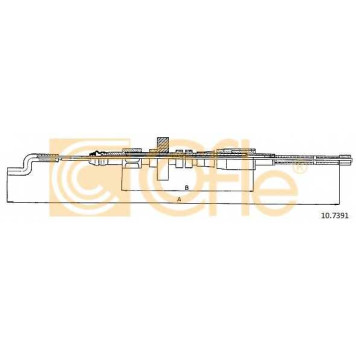 Трос стояночной тормозной системы COFLE 92.10.7391 / 10.7391
