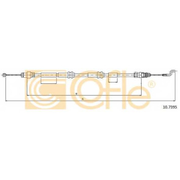 Трос стояночной тормозной системы COFLE 92.10.7395 / 10.7395
