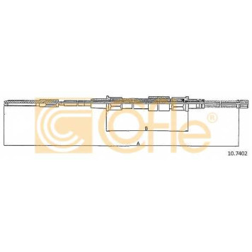 Трос стояночной тормозной системы COFLE 92.10.7402 / 10.7402