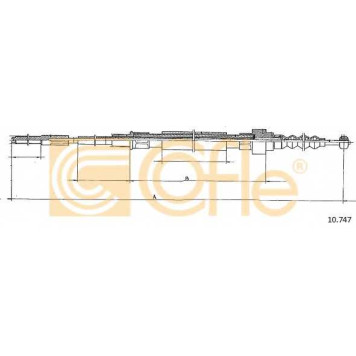 Трос стояночной тормозной системы COFLE 92.10.747 / 10.747