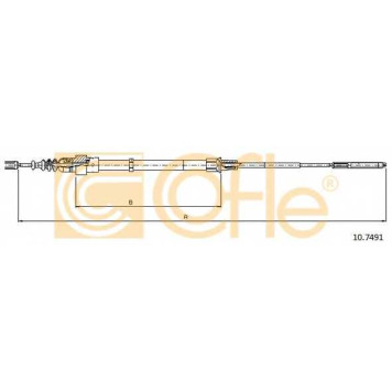 Трос стояночной тормозной системы COFLE 92.10.7491 / 10.7491