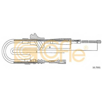 Трос стояночной тормозной системы COFLE 92.10.7501 / 10.7501
