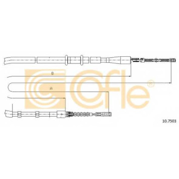 Трос стояночной тормозной системы COFLE 92.10.7503 / 10.7503
