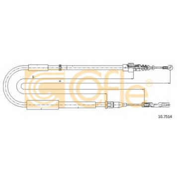 Трос стояночной тормозной системы COFLE 92.10.7514 / 10.7514