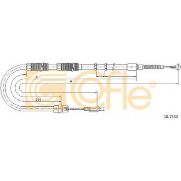 Трос стояночной тормозной системы COFLE 92.10.7533 / 10.7533