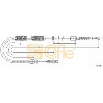 Трос стояночной тормозной системы COFLE 92.10.7534 / 10.7534