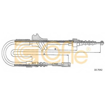 Трос стояночной тормозной системы COFLE 92.10.7542 / 10.7542