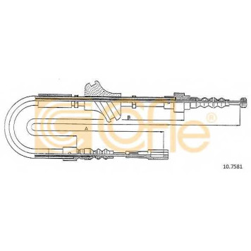 Трос стояночной тормозной системы COFLE 92.10.7581 / 10.7581