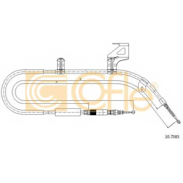 Трос стояночной тормозной системы COFLE 92.10.7585 / 10.7585