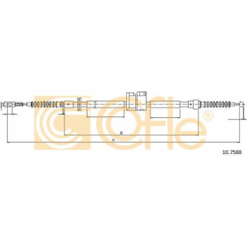 Трос стояночной тормозной системы COFLE 92.10.7588 / 10.7588