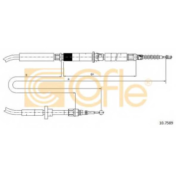 Трос стояночной тормозной системы COFLE 92.10.7589 / 10.7589