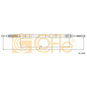 Трос стояночной тормозной системы COFLE 92.10.7620 / 10.7620