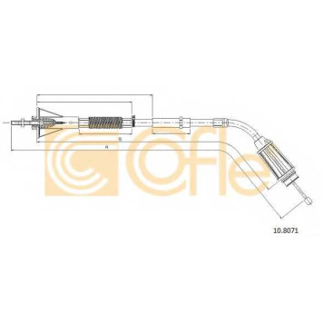 Трос стояночной тормозной системы COFLE 92.10.8071 / 10.8071