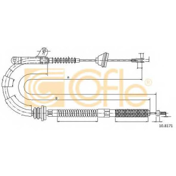 Трос стояночной тормозной системы COFLE 92.10.8171 / 10.8171