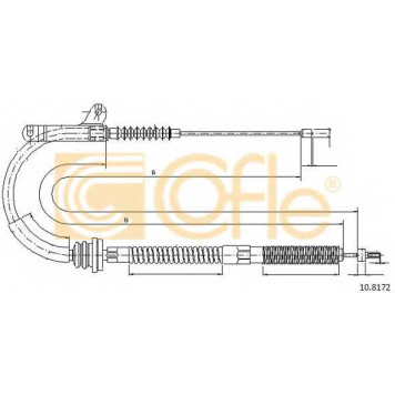 Трос стояночной тормозной системы COFLE 92.10.8172 / 10.8172