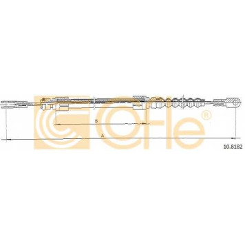Трос стояночной тормозной системы COFLE 92.10.8182 / 10.8182