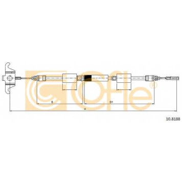 Трос стояночной тормозной системы COFLE 92.10.8188 / 10.8188