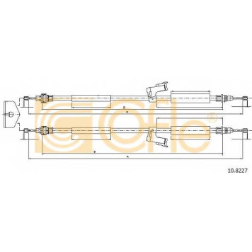 Трос стояночной тормозной системы COFLE 92.10.8227 / 10.8227