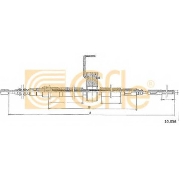 Трос стояночной тормозной системы COFLE 92.10.856 / 10.856