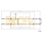 Трос стояночной тормозной системы COFLE 92.10.8582 / 10.8582
