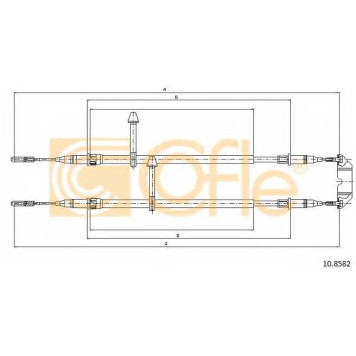 Трос стояночной тормозной системы COFLE 92.10.8582 / 10.8582
