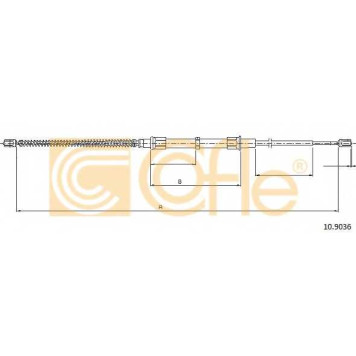 Трос стояночной тормозной системы COFLE 92.10.9036 / 10.9036