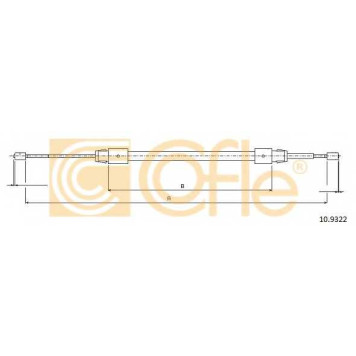 Трос стояночной тормозной системы COFLE 92.10.9322 / 10.9322