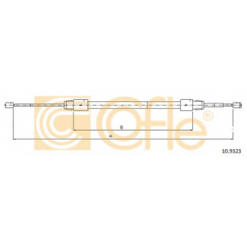Трос стояночной тормозной системы COFLE 92.10.9323 / 10.9323