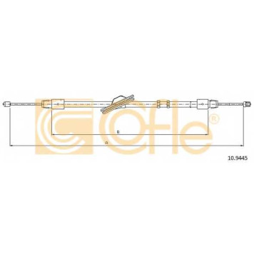 Трос стояночной тормозной системы COFLE 92.10.9445 / 10.9445
