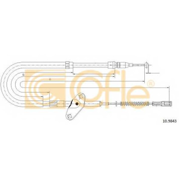 Трос стояночной тормозной системы COFLE 92.10.9843 / 10.9843