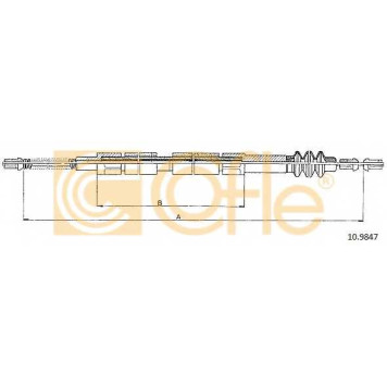Трос стояночной тормозной системы COFLE 92.10.9847 / 10.9847