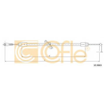 Трос стояночной тормозной системы COFLE 92.10.9863 / 10.9863