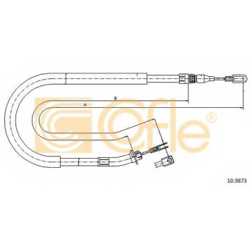 Трос стояночной тормозной системы COFLE 92.10.9873 / 10.9873