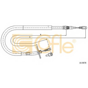 Трос стояночной тормозной системы COFLE 92.10.9878 / 10.9878