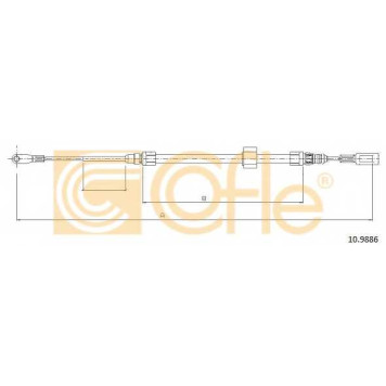 Трос стояночной тормозной системы COFLE 92.10.9886 / 10.9886