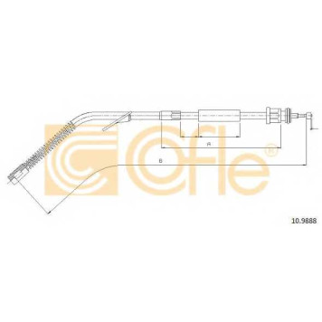 Трос стояночной тормозной системы COFLE 92.10.9888 / 10.9888