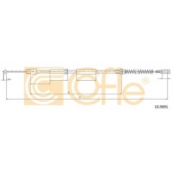 Трос стояночной тормозной системы COFLE 92.10.9891 / 10.9891