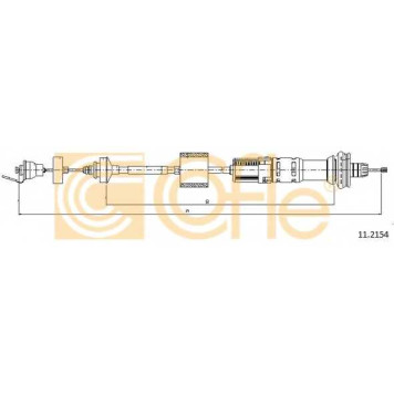 Трос управления сцеплением COFLE 92.11.2154 / 11.2154