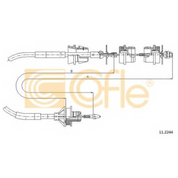 Трос управления сцеплением COFLE 92.11.2244 / 11.2244