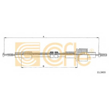 Трос управления сцеплением COFLE 92.11.2433 / 11.2433