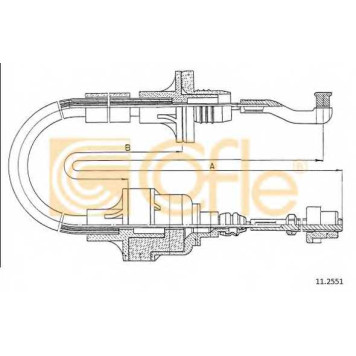 Трос управления сцеплением COFLE 92.11.2551 / 11.2551