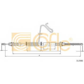 Трос стояночной тормозной системы COFLE 92.11.5581 / 11.5581