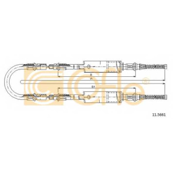 Трос стояночной тормозной системы COFLE 92.11.5661 / 11.5661